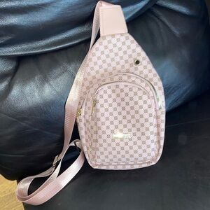 Pink Monogram Sling Crossbody Bag